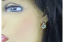Earrings Aquamarine 14K Rose gold Vintage Jewlery cec003r